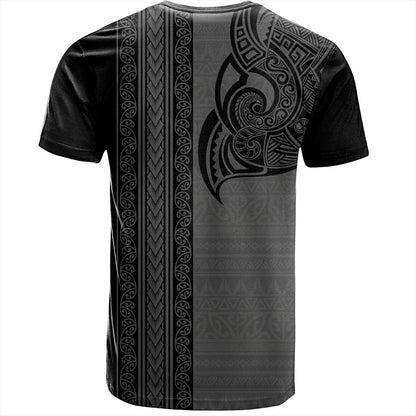 New Zealand T-Shirt Maori Tribal Silver Fern Tattoo