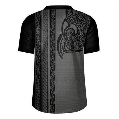 New Zealand Rugby Jersey Maori Tribal Silver Fern Tattoo