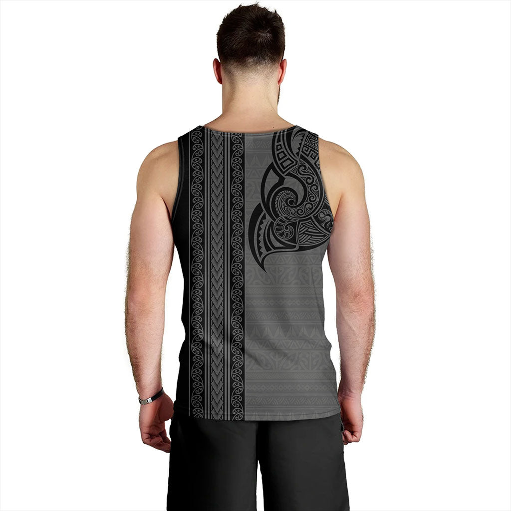New Zealand Tank Top Maori Tribal Silver Fern Tattoo