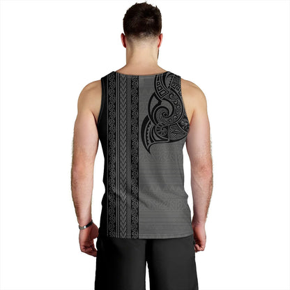 New Zealand Tank Top Maori Tribal Silver Fern Tattoo