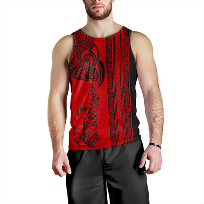 New Zealand Tank Top Maori Tribal Silver Fern Tattoo