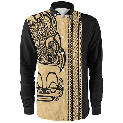 Marquesas Islands Long Sleeve Shirt Polynesian Coat Of Arms Tribal Tattoo