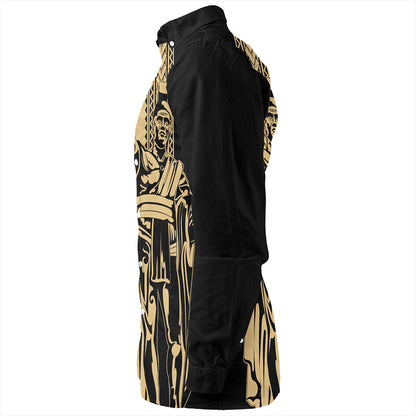 Hawaii Long Sleeve Shirt Polynesian Tribal Tattoo King Kamehameha