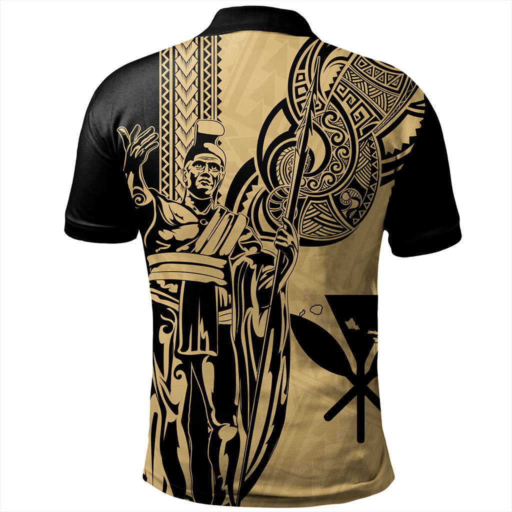 Hawaii Polo Shirt Polynesian Tribal Tattoo King Kamehameha