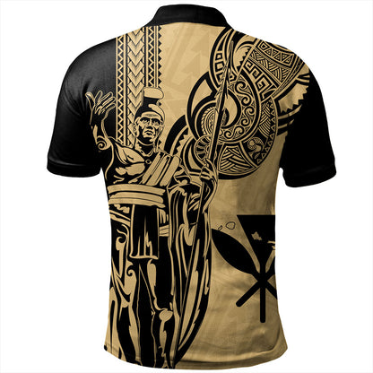 Hawaii Polo Shirt Polynesian Tribal Tattoo King Kamehameha