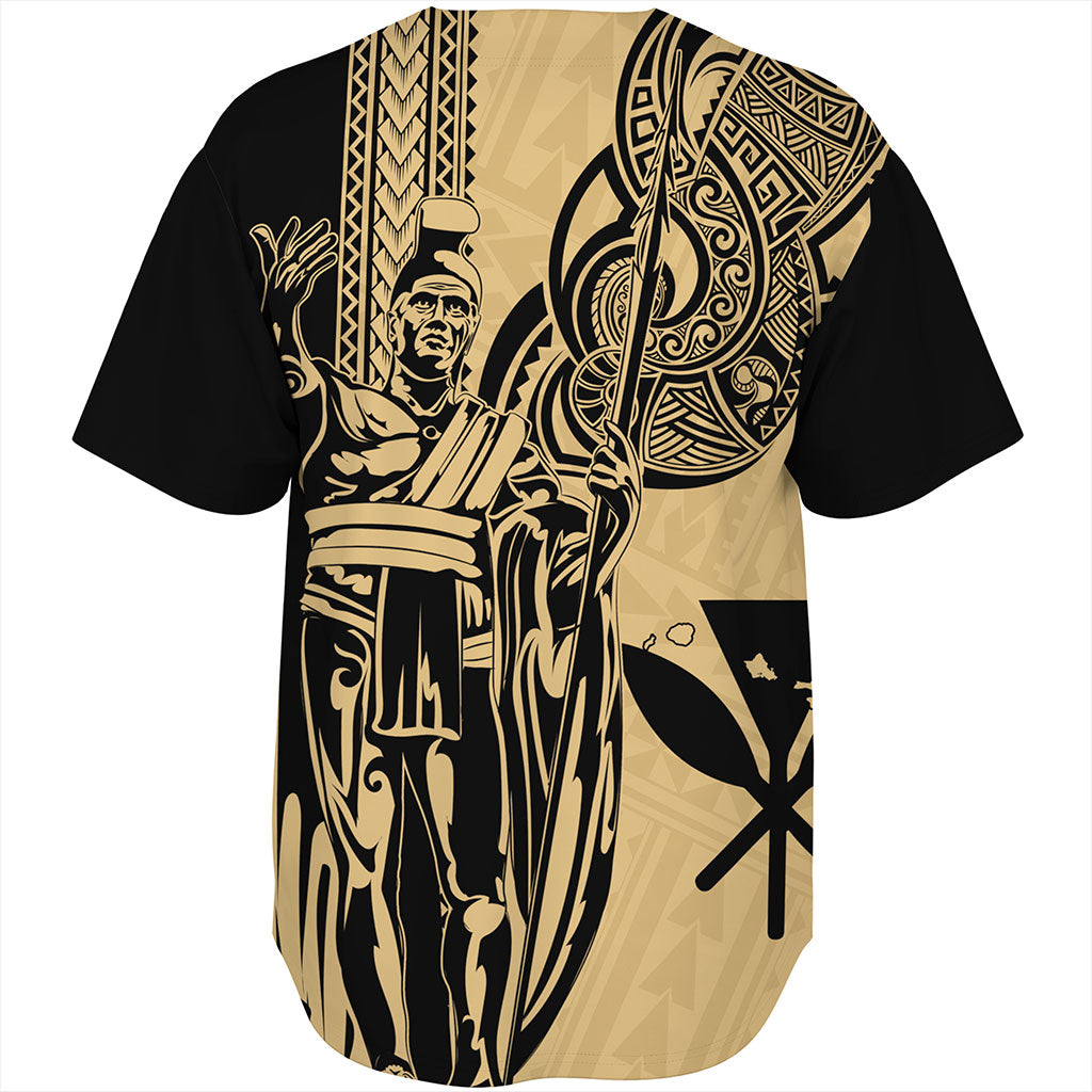 Hawaii Baseball Shirt Polynesian Tribal Tattoo King Kamehameha