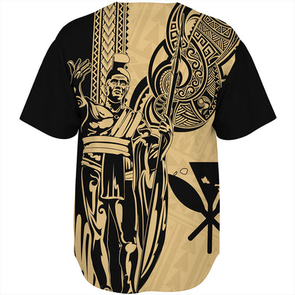 Hawaii Baseball Shirt Polynesian Tribal Tattoo King Kamehameha