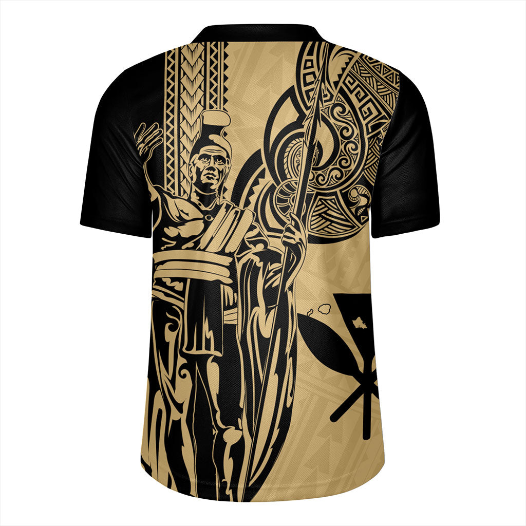 Hawaii Rugby Jersey Polynesian Tribal Tattoo King Kamehameha