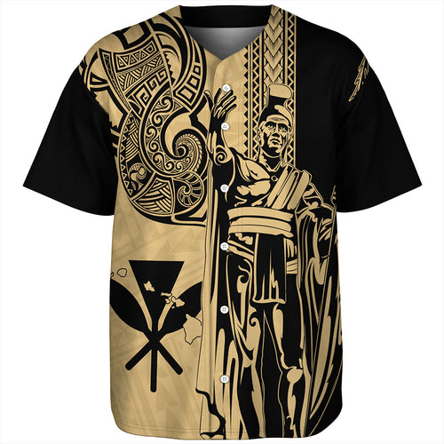 Hawaii Baseball Shirt Polynesian Tribal Tattoo King Kamehameha