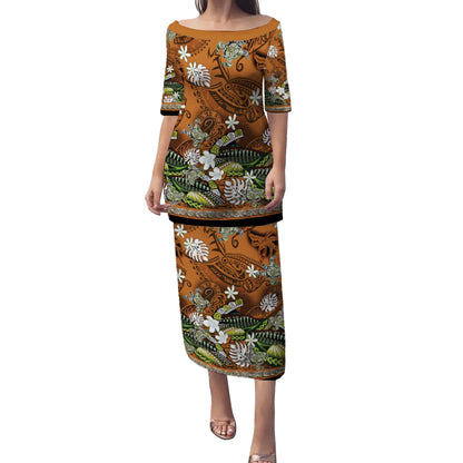 Hawaii Puletasi Polynesia Floral And Tribal Islands