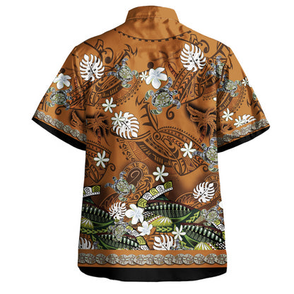 Hawaii Hawaiian Shirt Floral And Tribal Islands