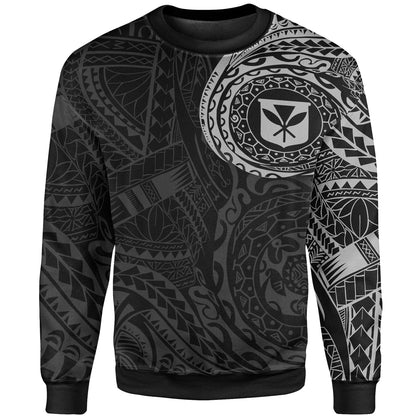 Polynesian Sweatshirt - Kanaka Maoli Flag Polynesian Tattoo Style Special Sweatshirt