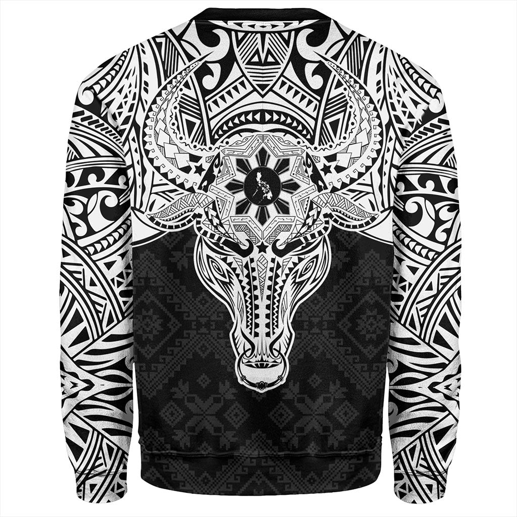 Philippines Filipinos Sweatshirt Polynesian Buffalo Tapa Tribal Print