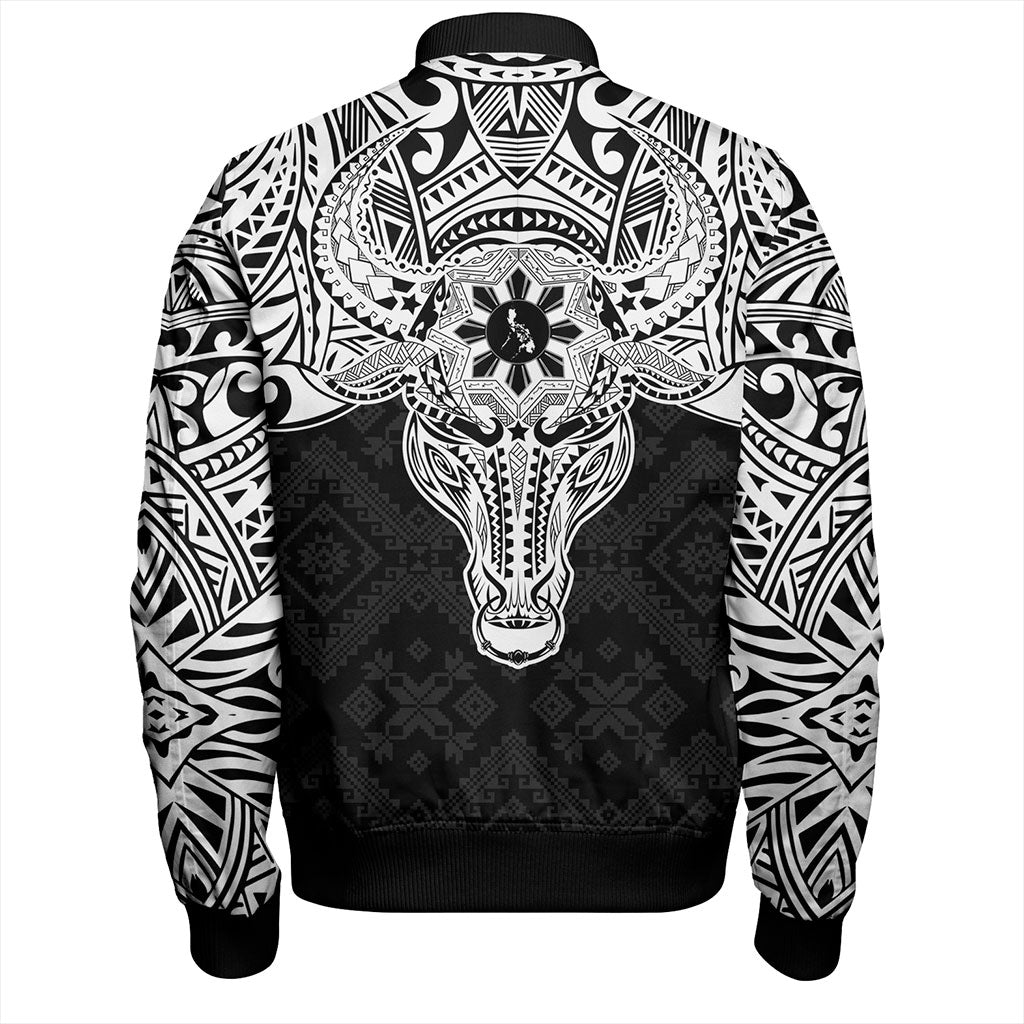 Philippines Filipinos Bomber Jacket Polynesian Buffalo Tapa Tribal Print