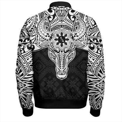 Philippines Filipinos Bomber Jacket Polynesian Buffalo Tapa Tribal Print