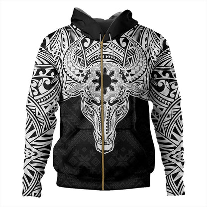 Philippines Filipinos Hoodie Polynesian Buffalo Tapa Tribal Print