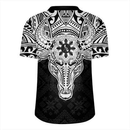 Philippines Filipinos Rugby Jersey Polynesian Buffalo Tapa Tribal Print