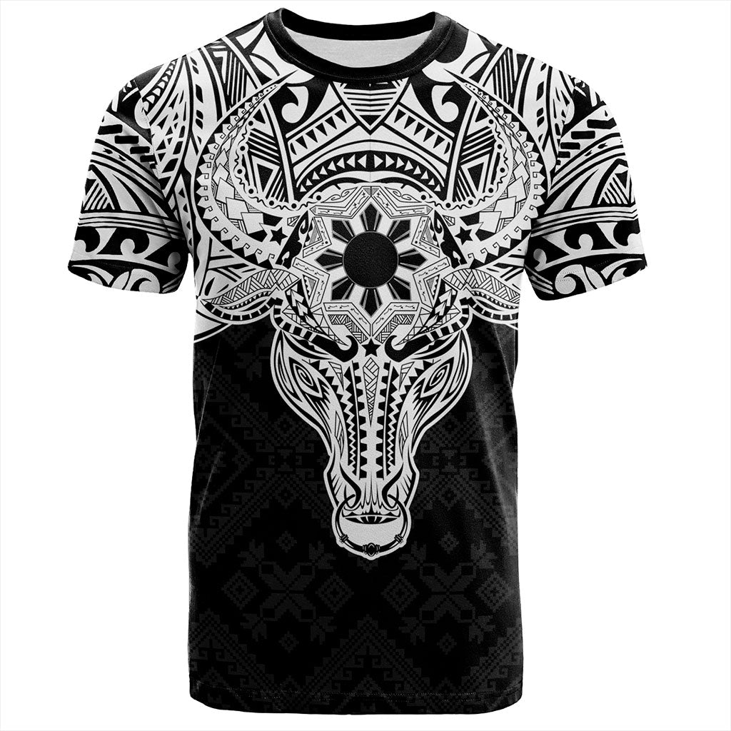 Philippines Filipinos T-Shirt Polynesian Buffalo Tapa Tribal Print