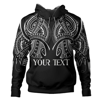HawaiiCustom Personalised  Hoodie Black Polynesian Tribal Tatau Design