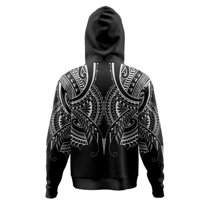 HawaiiCustom Personalised  Hoodie Black Polynesian Tribal Tatau Design