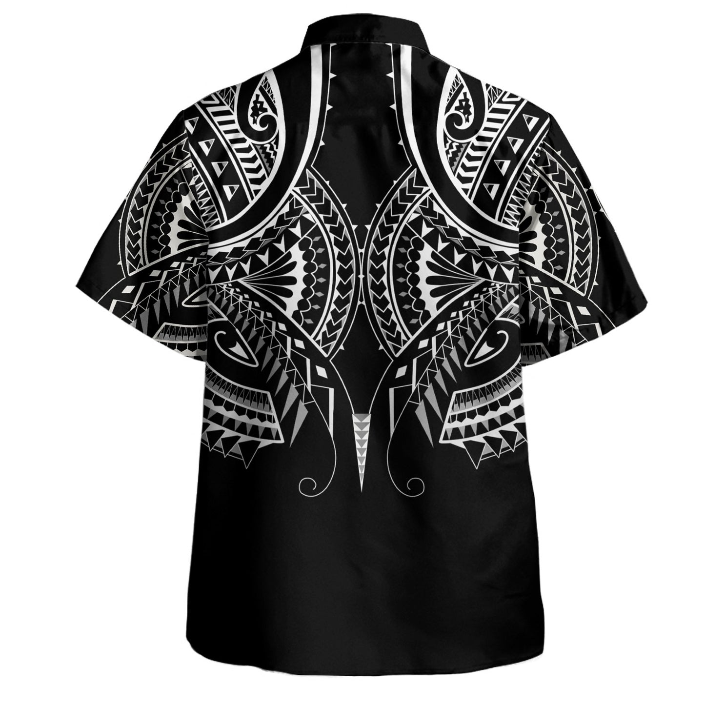 HawaiiCustom Personalised Hawaiian Shirt Black Polynesian Tribal Tatau Design