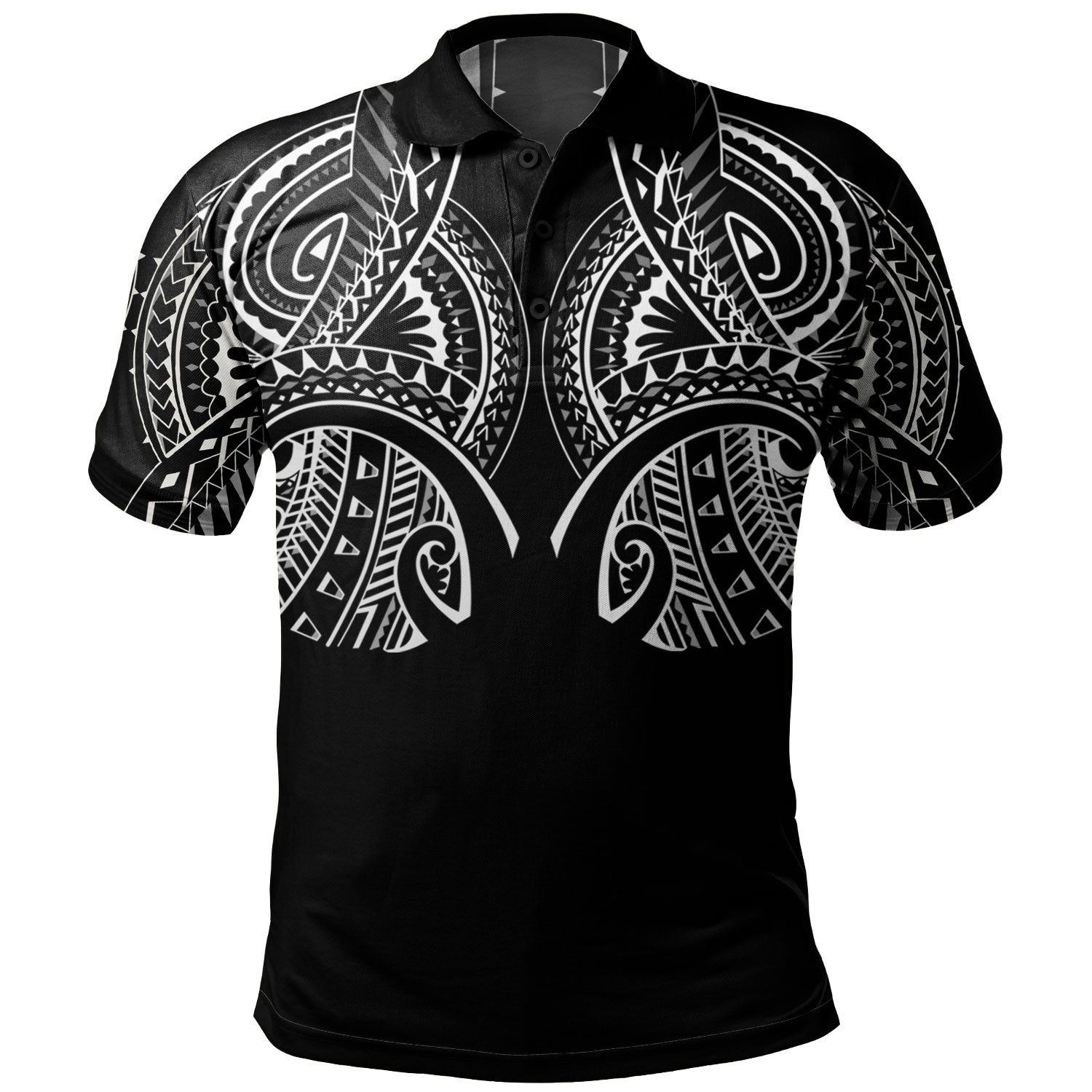 Hawaii Custom Personalised Polo Shirt Black Polynesian Tribal Tatau Design