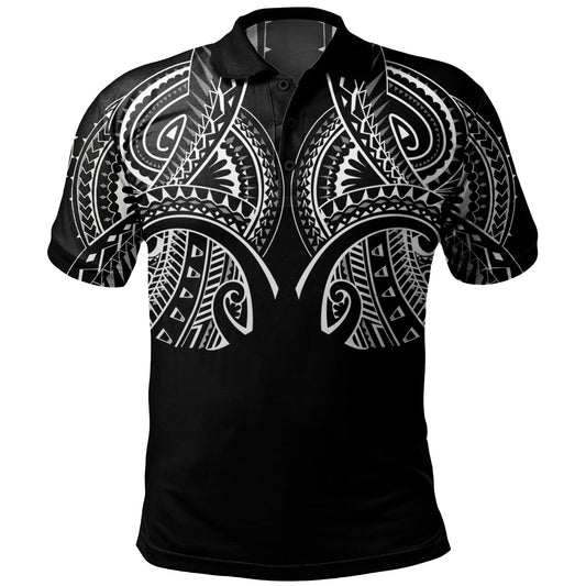 Hawaii Custom Personalised Polo Shirt Black Polynesian Tribal Tatau Design