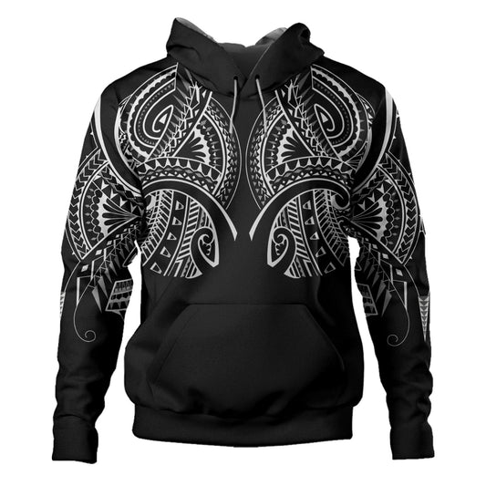 HawaiiCustom Personalised  Hoodie Black Polynesian Tribal Tatau Design