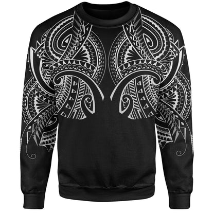 Hawaii Custom Personalised Sweatshirt Black Polynesian Tribal Tatau Design