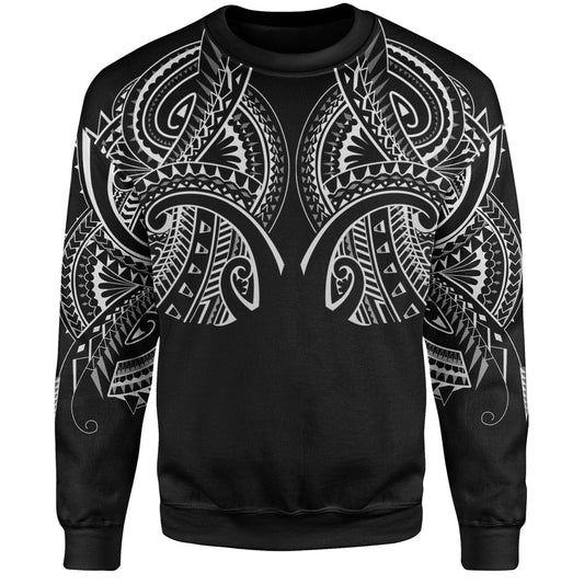 Hawaii Custom Personalised Sweatshirt Black Polynesian Tribal Tatau Design