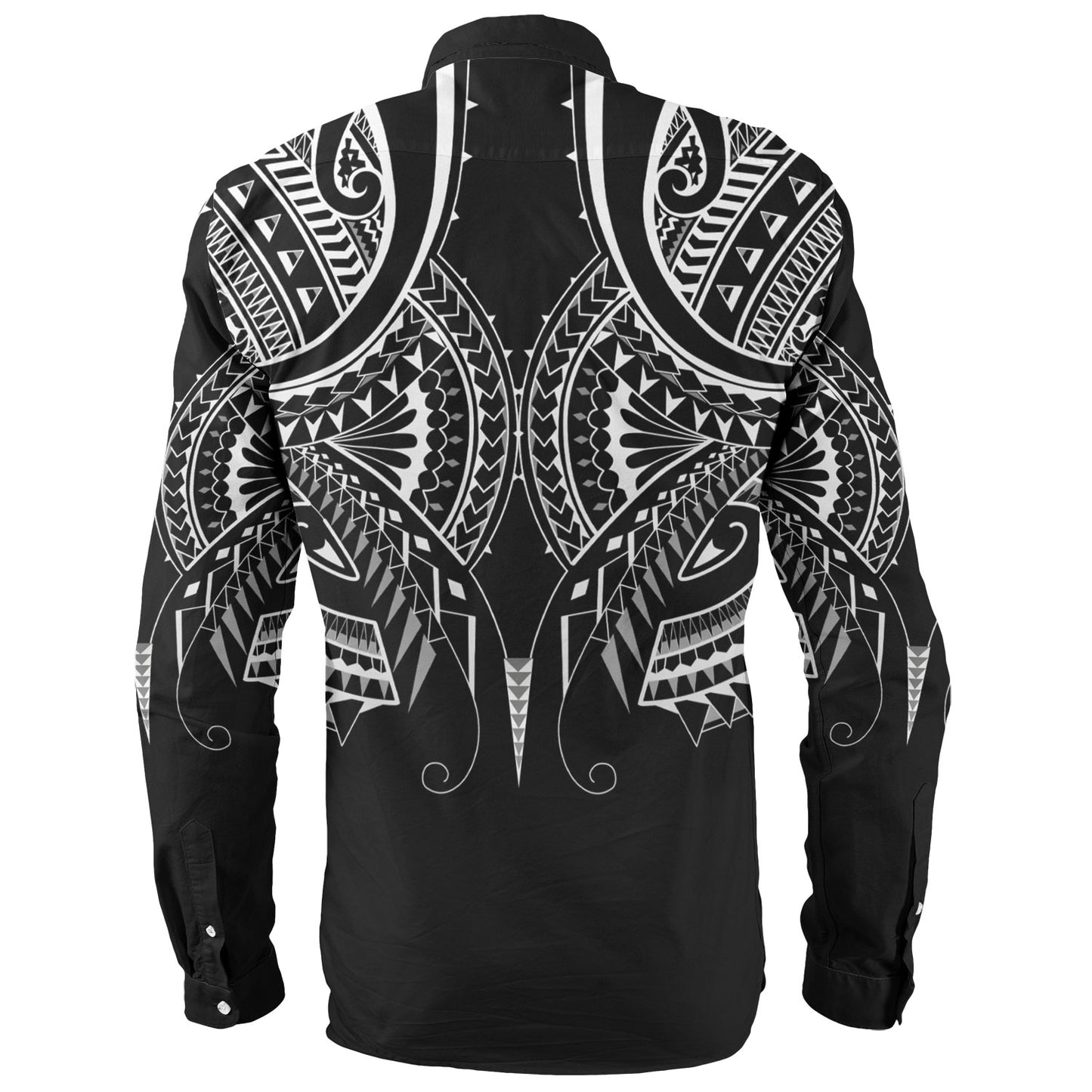 Hawaii Custom Personalised Long Sleeve Shirt Black Polynesian Tribal Tatau Design