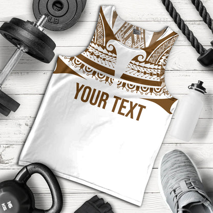 Polynesian Tank Top Custom Polynesian Tattoo Style (Brown)