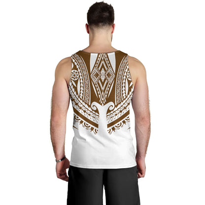 Polynesian Tank Top Custom Polynesian Tattoo Style (Brown)