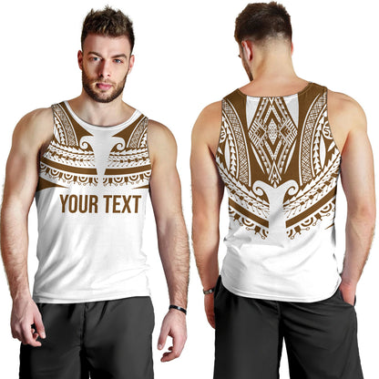 Polynesian Tank Top Custom Polynesian Tattoo Style (Brown)