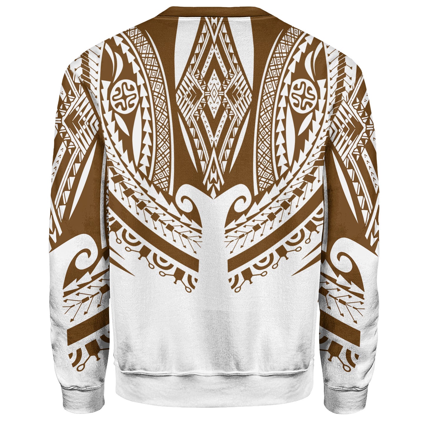 Polynesian Sweatshirt Custom Polynesian Tattoo Style (Brown)