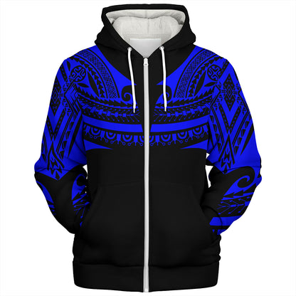 Polynesian Custom Personalised Sherpa Hoodie Polynesian Tattoo Style