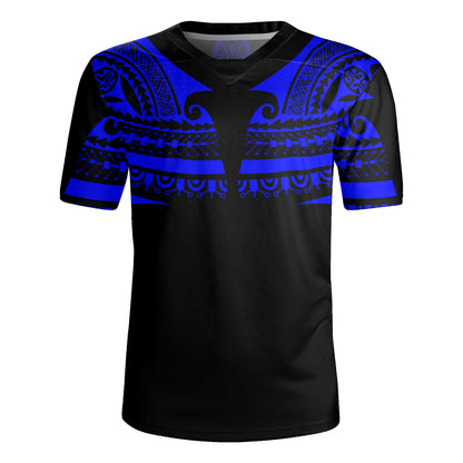 Polynesian Custom Personalised Rugby Jersey Polynesian Tattoo Style