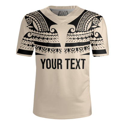 Polynesian Custom Personalised Rugby Jersey Polynesian Tattoo Style