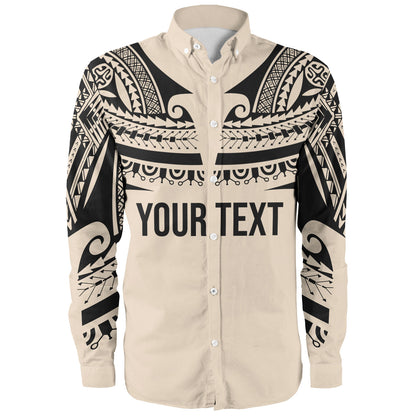 Polynesian Custom Personalised Long Sleeve Shirt Polynesian Tattoo Style