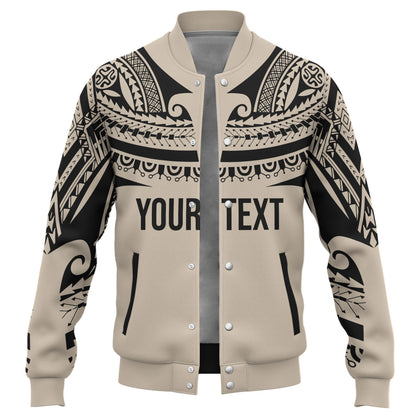 Polynesian Custom Personalised Baseball Jacket Polynesian Tattoo Style