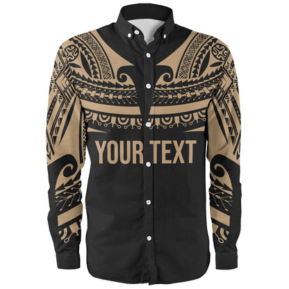Polynesian Custom Personalised Long Sleeve Shirt Polynesian Tattoo Style