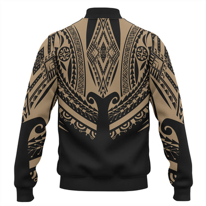 Polynesian Custom Personalised Baseball Jacket Polynesian Tattoo Style