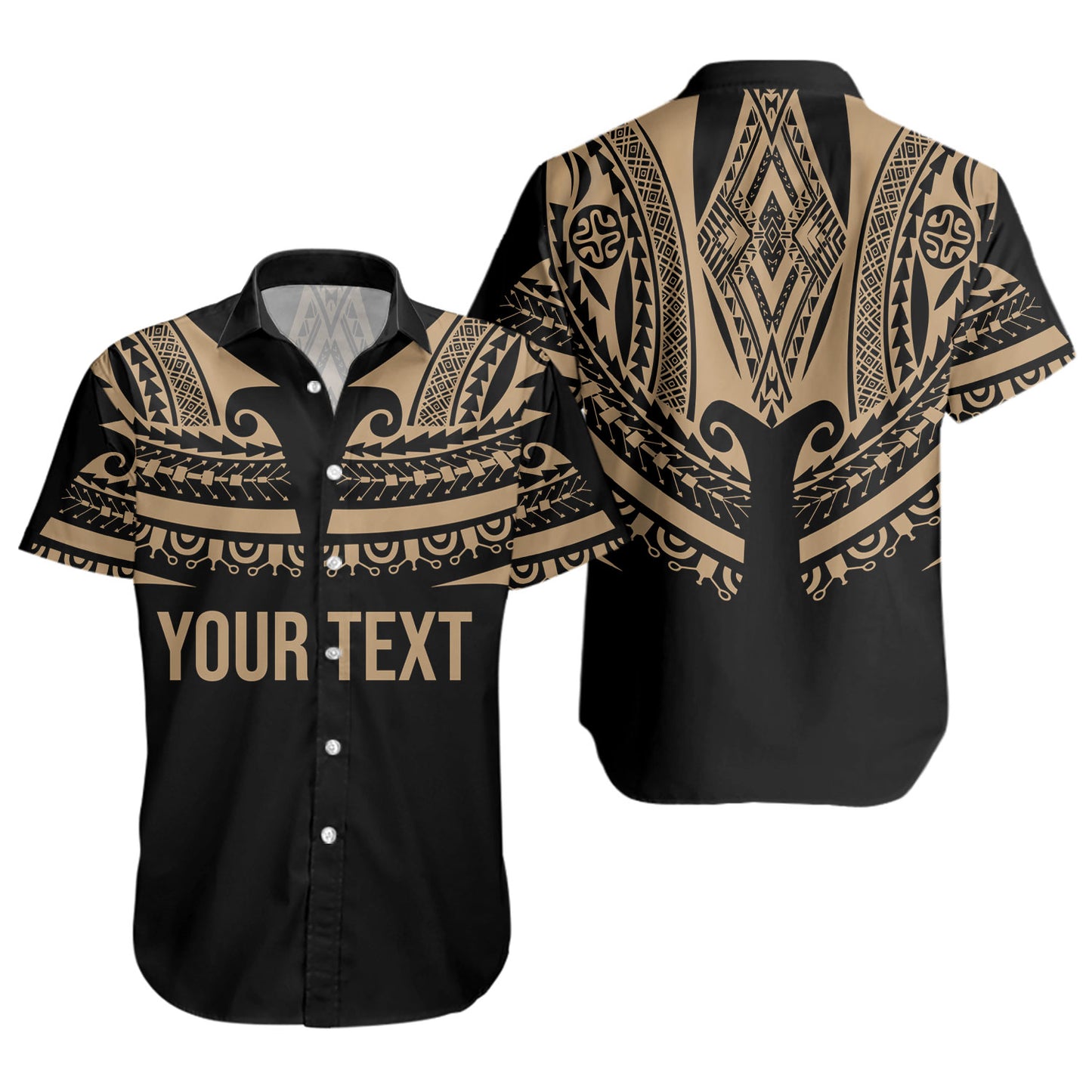 Polynesian Custom Personalised Short Sleeve Shirt Polynesian Tattoo Style