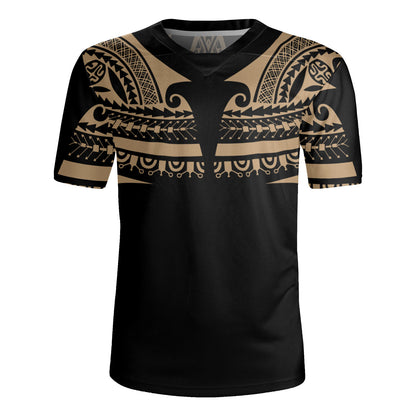 Polynesian Custom Personalised Rugby Jersey Polynesian Tattoo Style