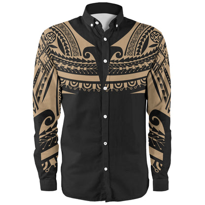 Polynesian Custom Personalised Long Sleeve Shirt Polynesian Tattoo Style