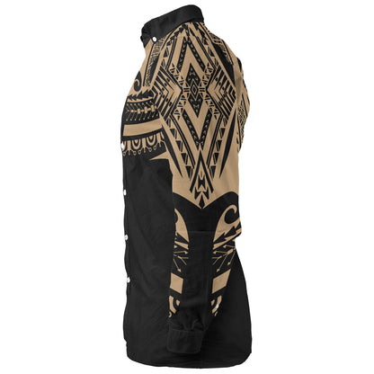 Polynesian Custom Personalised Long Sleeve Shirt Polynesian Tattoo Style