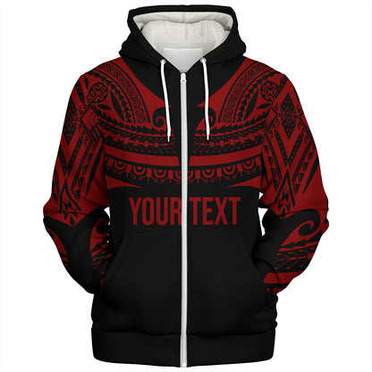 Polynesian Custom Personalised Sherpa Hoodie Polynesian Tattoo Style
