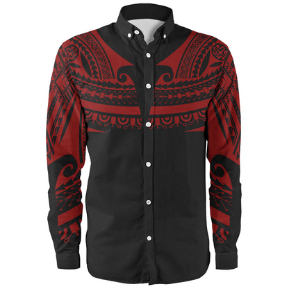 Polynesian Custom Personalised Long Sleeve Shirt Polynesian Tattoo Style