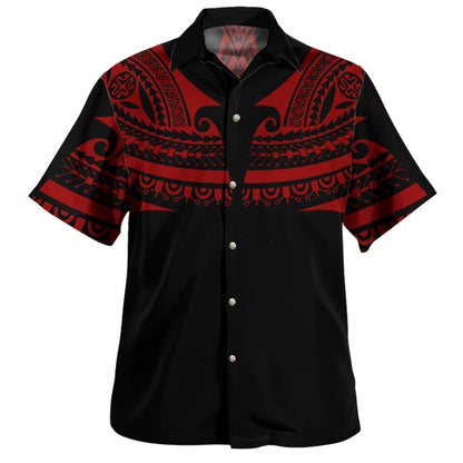 Polynesian Custom Personalised Hawaiian Shirt Polynesian Tattoo Style