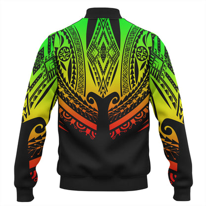 Polynesian Custom Personalised Baseball Jacket Polynesian Tattoo Style